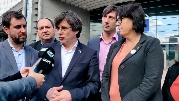 Carles Puigdemont, a las puertas del Parlamento Europeo