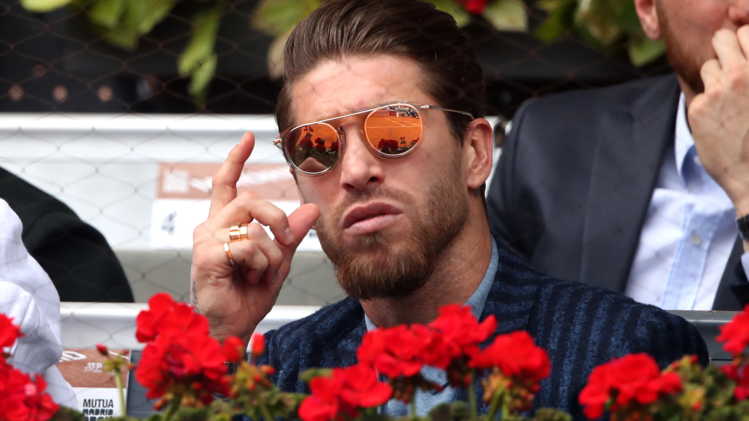 Sergio Ramos, durante el Mutua Madrid Open