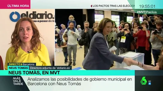Neus Tomàs, sobre las posibilidades de gobierno municipal en Barcelona: "El PSC da a elegir a Colau entre ser un amuleto independentista o no serlo" Neus Tomàs, sobre las posibilidades de gobierno municipal en Barcelona: "El PSC da a elegir a Colau entre ser un amuleto independentista o no serlo"