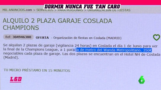 Los desorbitados precios para dormir en Madrid: hasta un 200% más caro por la final de Champions Los desorbitados precios para dormir en Madrid: hasta un 200% más caro por la final de Champions