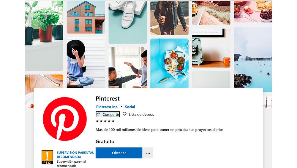 Pinterest para Windows 10