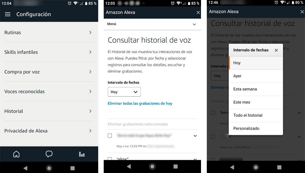 Pasos para borrar las conversaciones