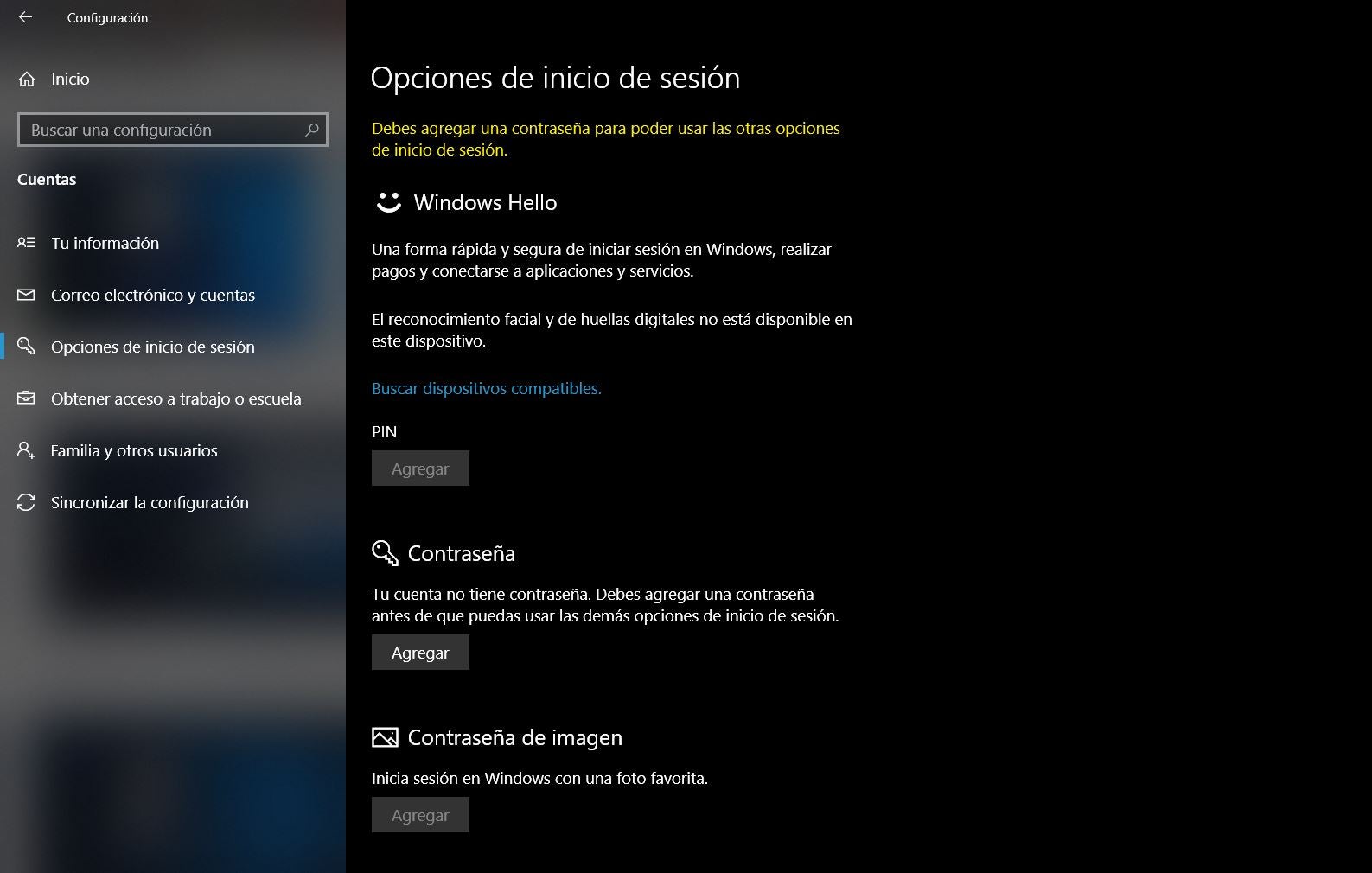 Lugar donde recuperamos la contraseña en Windows 10