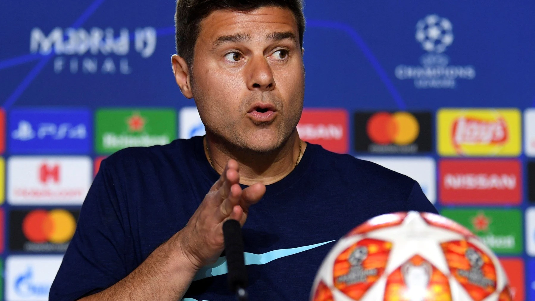 Mauricio Pochettino en rueda de prensa