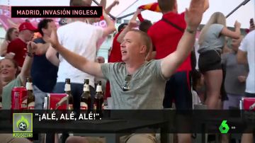 Los aficionados ingleses ya llenan las calles de Madrid: "Llevamos 15 cervezas"