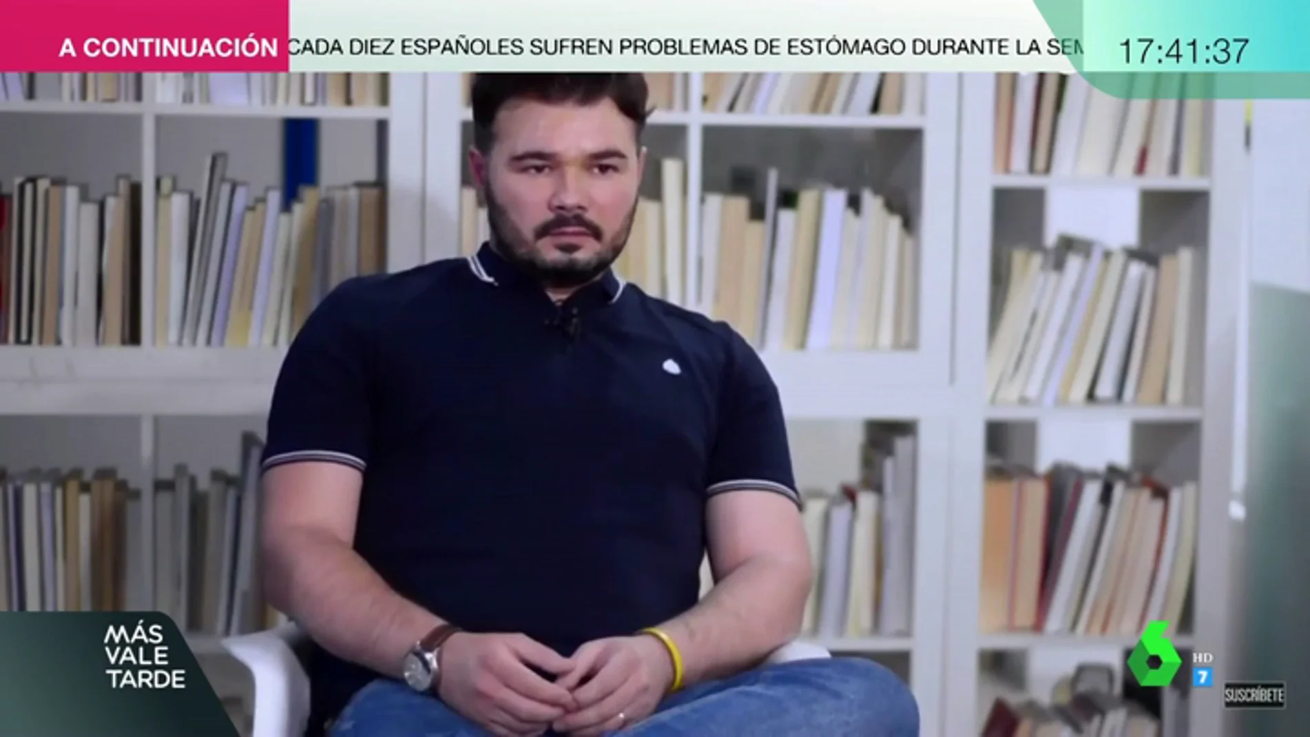 Gabriel Rufián en una entrevista