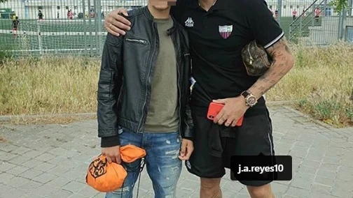 Imagen de José Antonio Reyes con su hijo