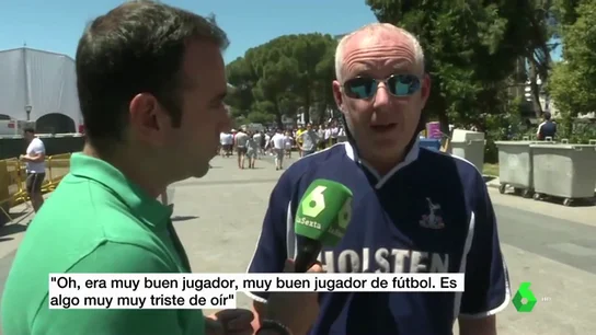 Los aficionados ingleses en Madrid, conmocionados por la muerte de Reyes: "Es algo muy triste de oír" Los aficionados ingleses en Madrid, conmocionados por la muerte de Reyes: "Es algo muy triste de oír"