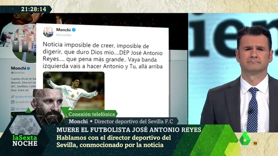 El emotivo recuerdo de Monchi a José Antonio Reyes: "Era el típico compañero de vestuario que siempre sumaba" El emotivo recuerdo de Monchi a José Antonio Reyes: "Era el típico compañero de vestuario que siempre sumaba"