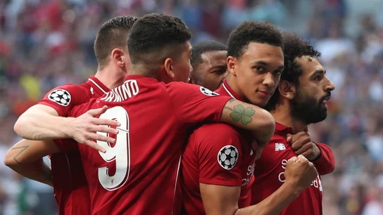 Salah celebra un gol del Liverpool Salah celebra un gol del Liverpool