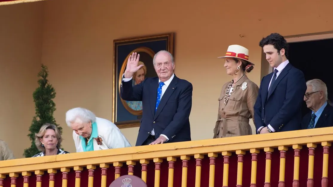 El rey Juan Carlos en una corrida de toros en Aranjuez