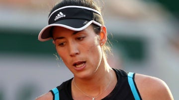 Muguruza, en un lance de partido