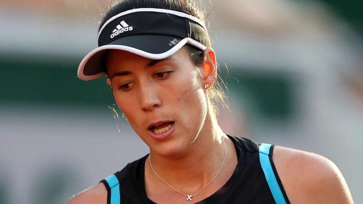 Muguruza, en un lance de partido