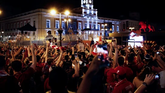 Celebración de la final de la Champions en Madrid Celebración de la final de la Champions en Madrid