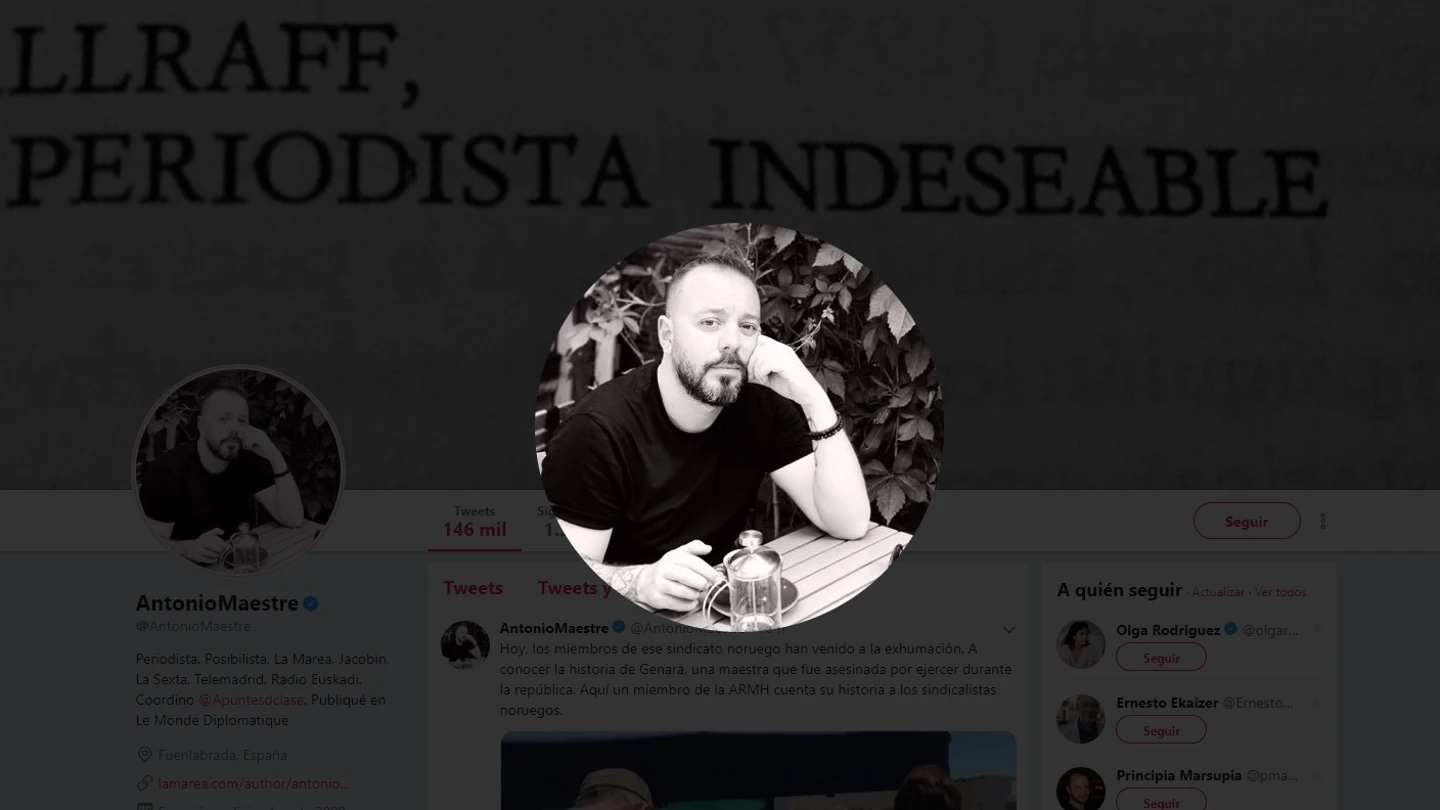 Imagen de Twitter de Antonio Maestre Imagen de Twitter de Antonio Maestre