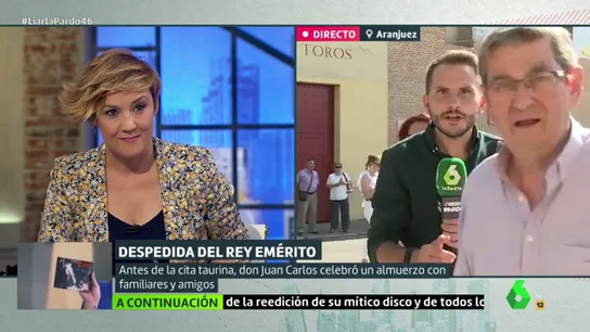 El periodista Antonio Campos durante una conexión de Liarla Pardo El periodista Antonio Campos durante una conexión de Liarla Pardo