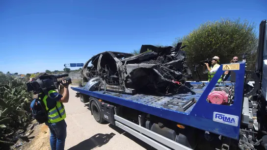Así quedó el coche de Reyes Así quedó el coche de Reyes