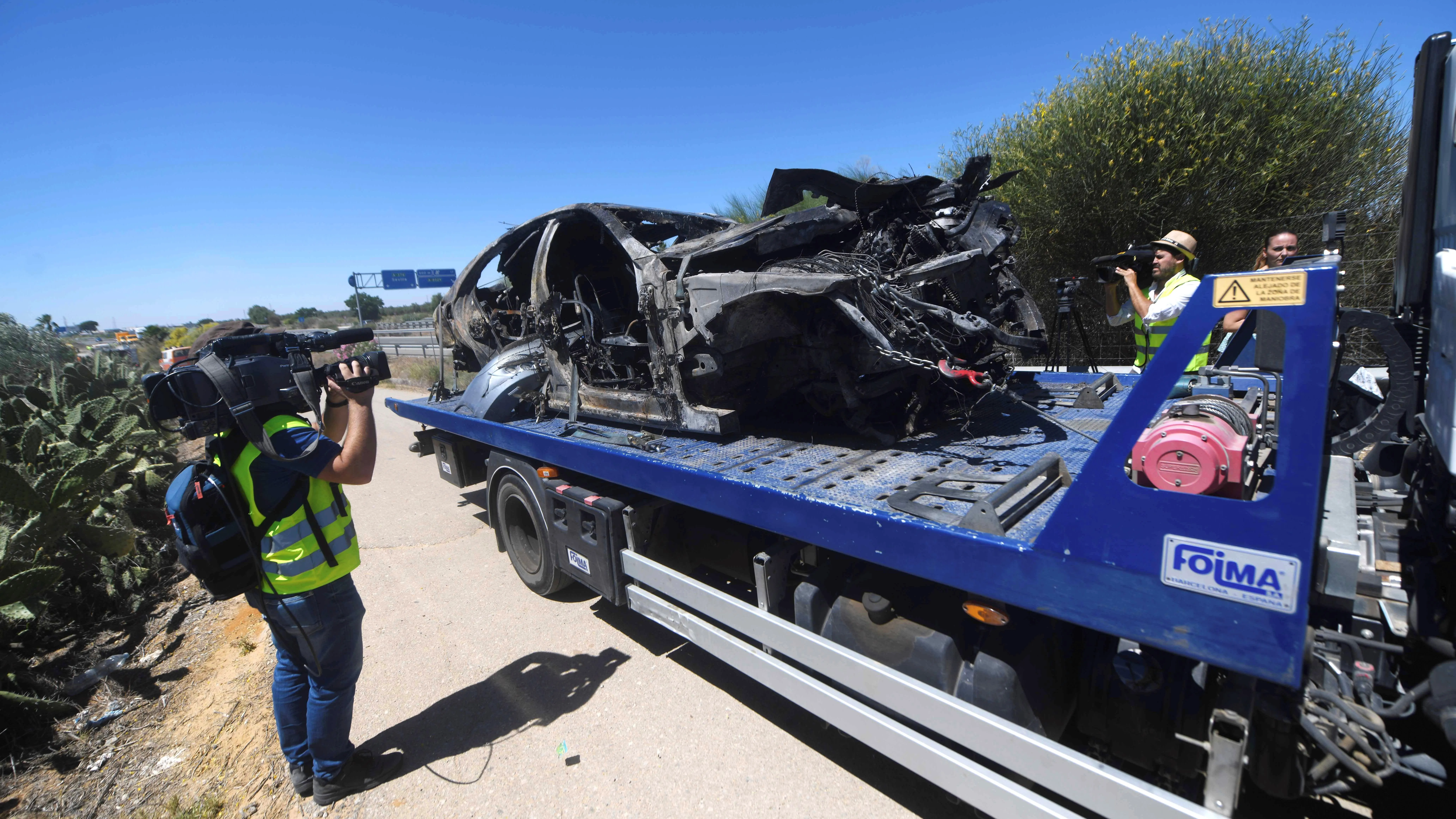 Así quedó el coche de Reyes