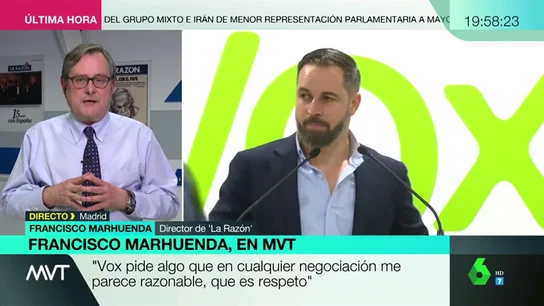 Francisco Marhuenda: "¿Qué es Vox? Es el PP sin complejos" Francisco Marhuenda: "¿Qué es Vox? Es el PP sin complejos"