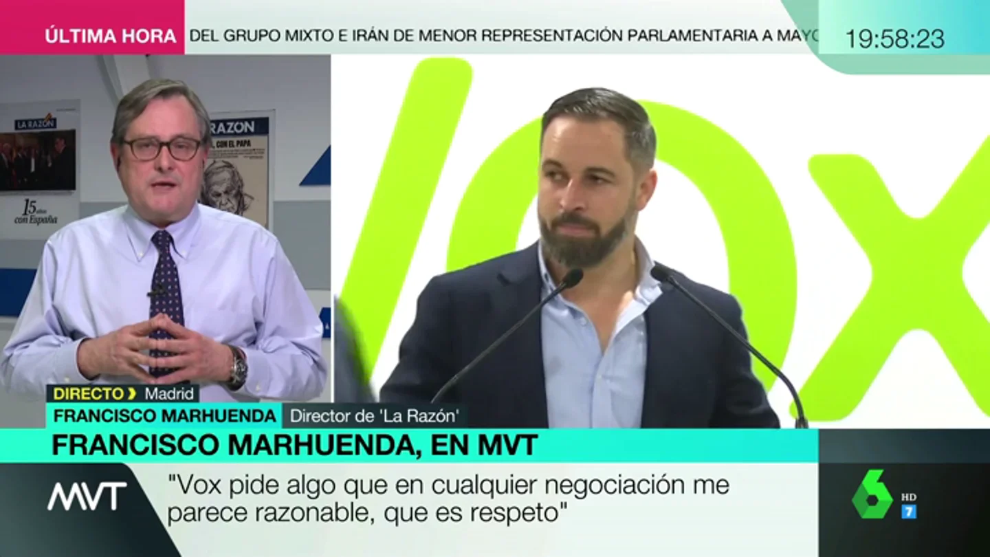 Francisco Marhuenda: "¿Qué es Vox? Es el PP sin complejos" Francisco Marhuenda: "¿Qué es Vox? Es el PP sin complejos"