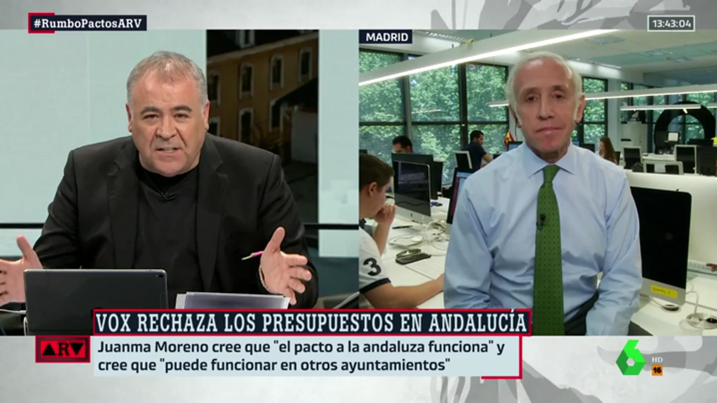 Eduardo Inda: "Vox está dispuesto a forzar que haya un gobierno de izquierdas en Madrid y luego presentar una moción de censura" Eduardo Inda: "Vox está dispuesto a forzar que haya un gobierno de izquierdas en Madrid y luego presentar una moción de censura"
