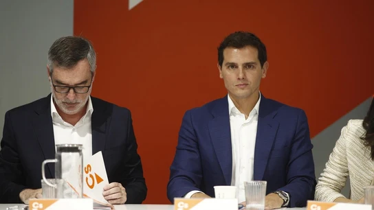 Villegas y Rivera, durante la rueda de prensa Villegas y Rivera, durante la rueda de prensa