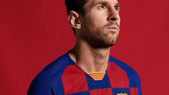 Messi, con la nueva equipación del Barcelona Messi, con la nueva equipación del Barcelona