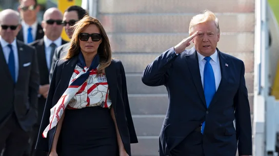 Donald y Melania Trump a su llegada a Reino Unido Donald y Melania Trump a su llegada a Reino Unido