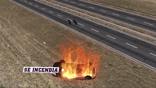 Así fue el accidente mortal de reyes: el coche acabó ardiendo a 200 metros de la carretera Así fue el accidente mortal de reyes: el coche acabó ardiendo a 200 metros de la carretera