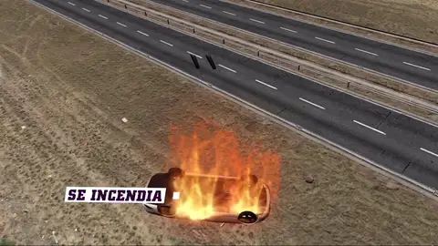 Así fue el accidente mortal de reyes: el coche acabó ardiendo a 200 metros de la carretera