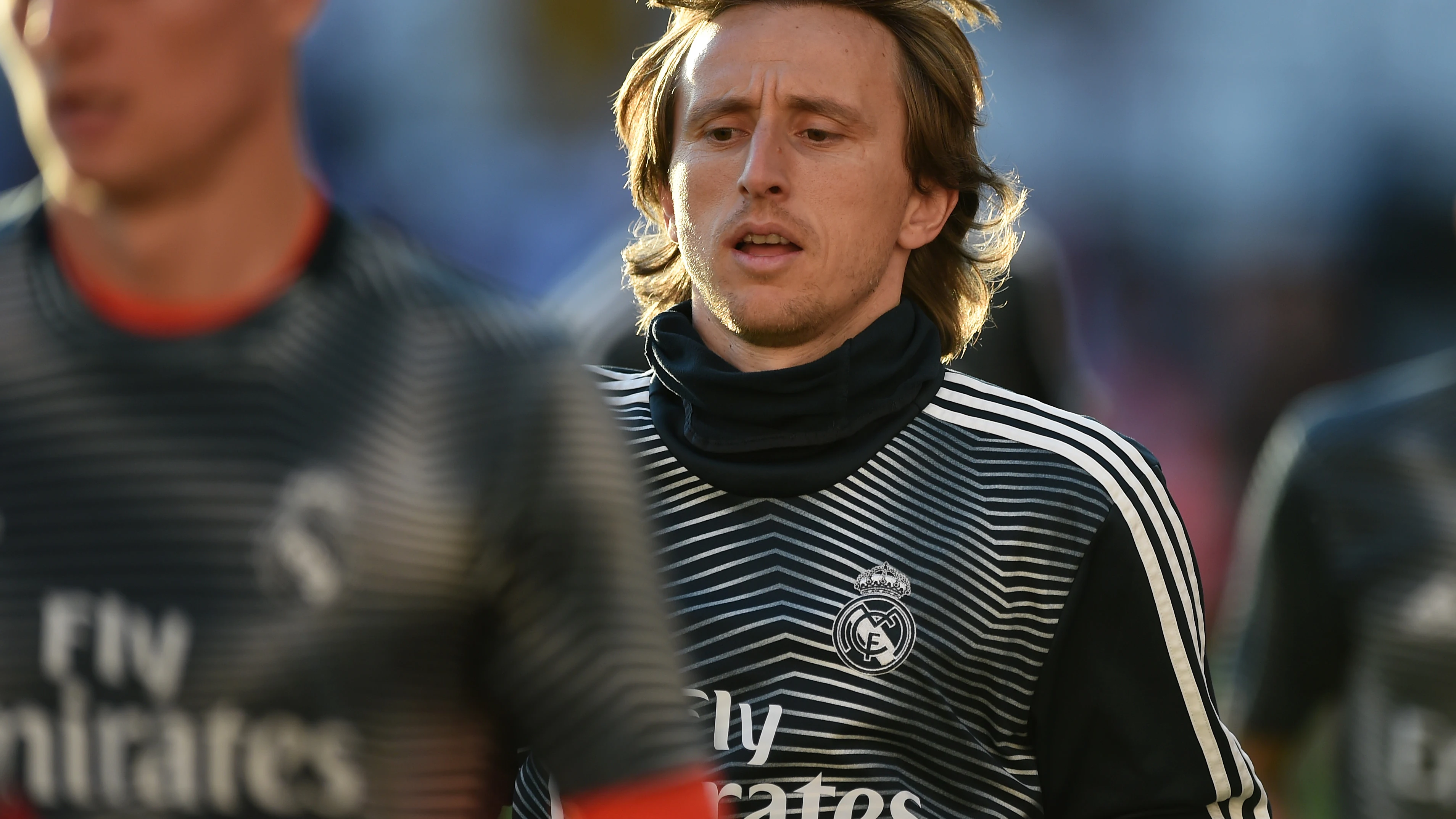 Luka Modric en un entrenamiento del Real Madrid