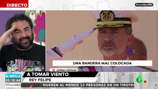 El Sevilla analiza el enfado del rey Felipe por el mal izado de la bandera: "Está hasta las pelotas" El Sevilla analiza el enfado del rey Felipe por el mal izado de la bandera: "Está hasta las pelotas"