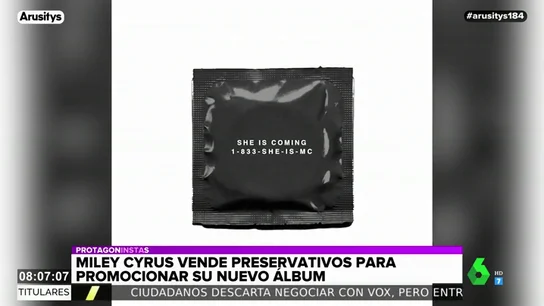 Miley Cyrus sorprende de nuevo: vende preservativos para promocionar su nuevo disco, 'She is coming' Miley Cyrus sorprende de nuevo: vende preservativos para promocionar su nuevo disco, 'She is coming'