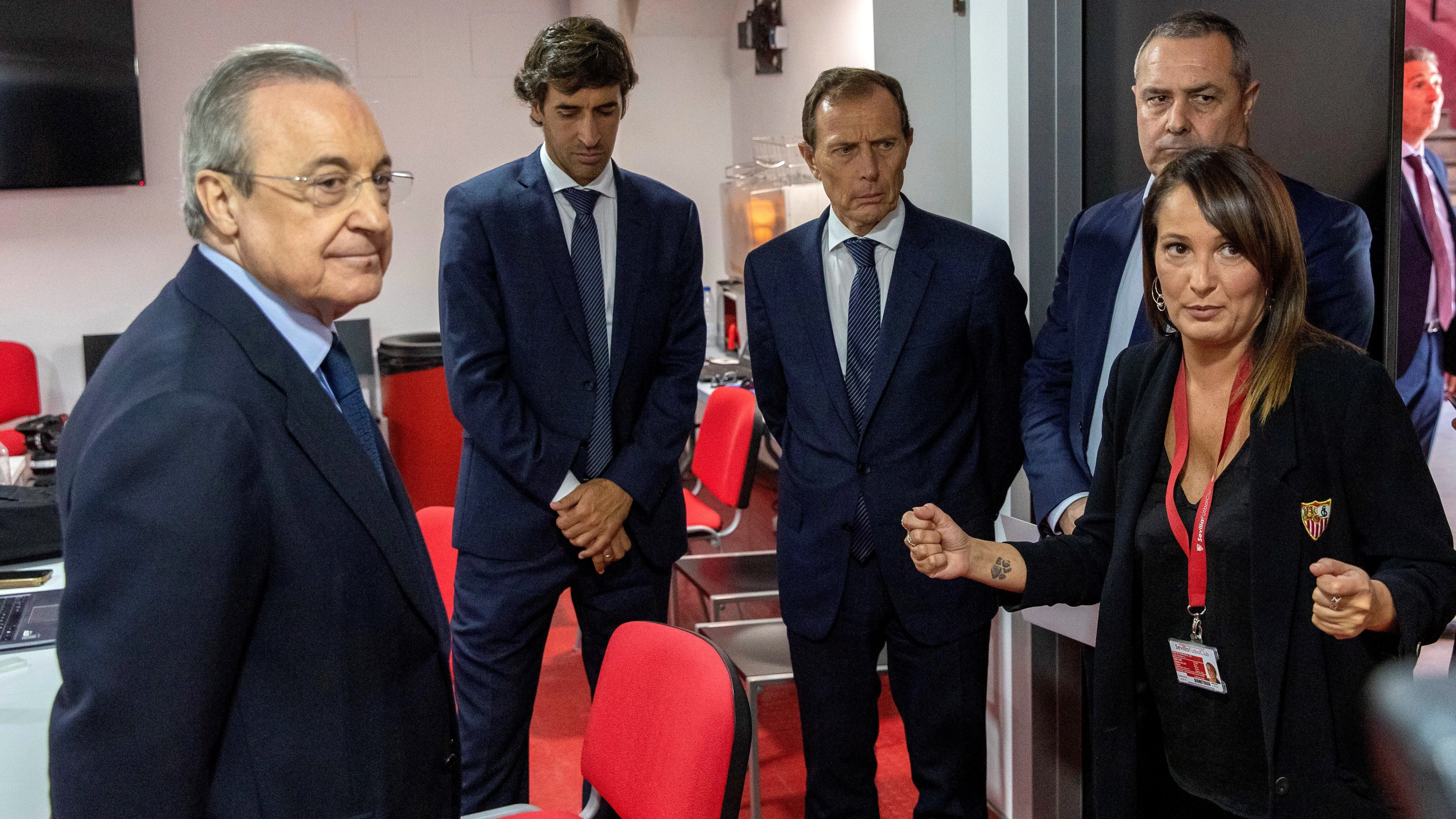 Florentino Pérez, en la capilla ardiente de Reyes