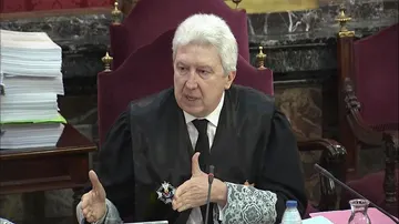 El fiscal Fidel Cadena durante el juicio del 'procés'.