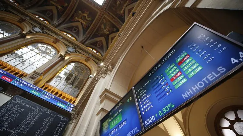 Interior de la Bolsa de Madrid