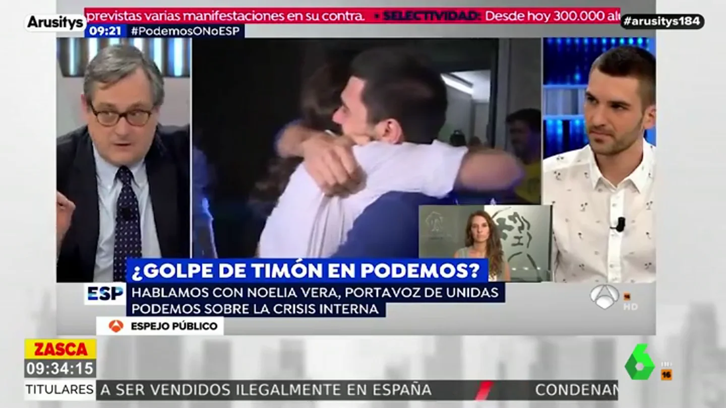 La crítica de Marhuenda a Pablo Iglesias tras las "puñaladas" de Errejón, Espinar y Bescansa: "Por tonto y buena persona" La crítica de Marhuenda a Pablo Iglesias tras las "puñaladas" de Errejón, Espinar y Bescansa: "Por tonto y buena persona"