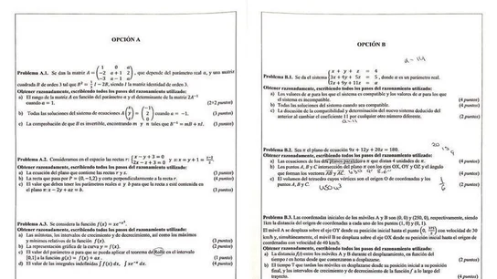 Examen de Matemáticas Examen de Matemáticas
