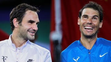 Roger Federer y Rafa Nadal, tras uno de sus partidos