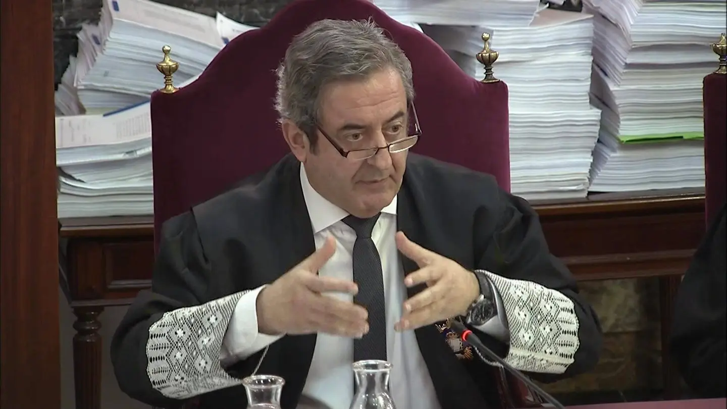 El fiscal Javier Zaragoza durante el juicio del 'procés'. El fiscal Javier Zaragoza durante el juicio del 'procés'.