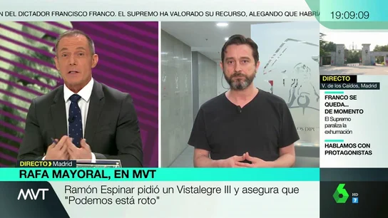 Rafael Mayoral responde a Ramón Espinar, que pide la refundación de Podemos: "Los trabajadores no tienen tiempo para que hablemos de nosotros" Rafael Mayoral responde a Ramón Espinar, que pide la refundación de Podemos: "Los trabajadores no tienen tiempo para que hablemos de nosotros"