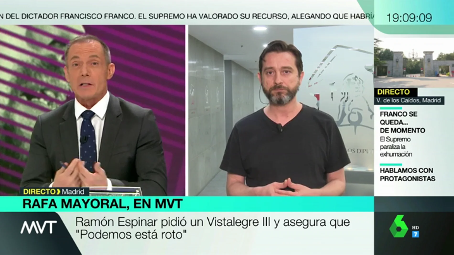 Rafael Mayoral responde a Ramón Espinar, que pide la refundación de Podemos: "Los trabajadores no tienen tiempo para que hablemos de nosotros"