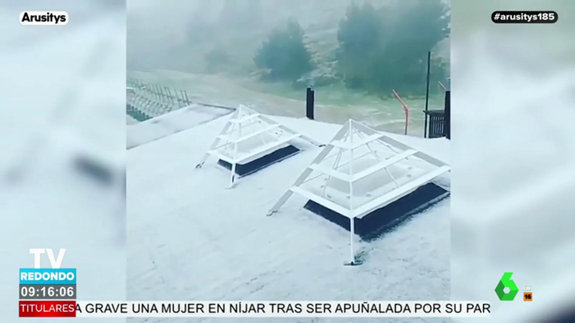 La imagen más sorprendente del día: así nieva en Madrid en pleno junio