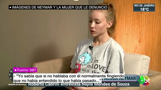 La modelo que denunció a Neymar habla por primera vez: "Fui víctima de agresión y de violación" La modelo que denunció a Neymar habla por primera vez: "Fui víctima de agresión y de violación"