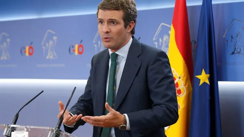 El líder del PP, Pablo Casado