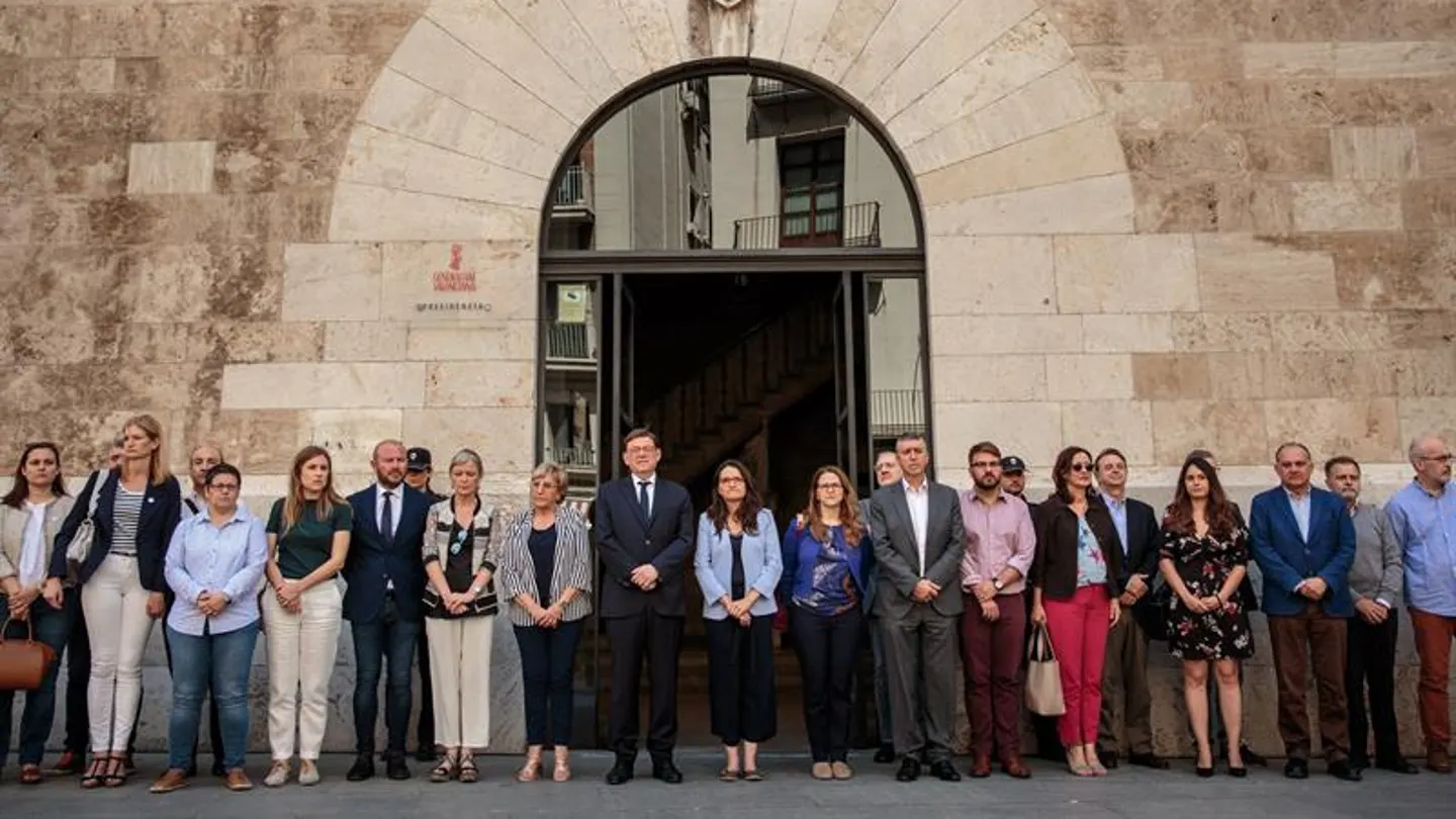 Minuto de silencio por la víctima de Alboraia Minuto de silencio por la víctima de Alboraia