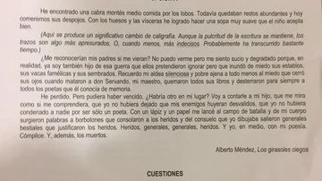Imagen de la Opción A en el examen de Literatura de la Selectividad de Andalucía 2019