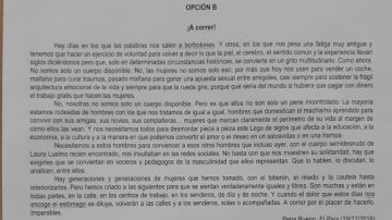 Imagen del texto de Pepa Bueno en el examen de Selectividad de Andalucía