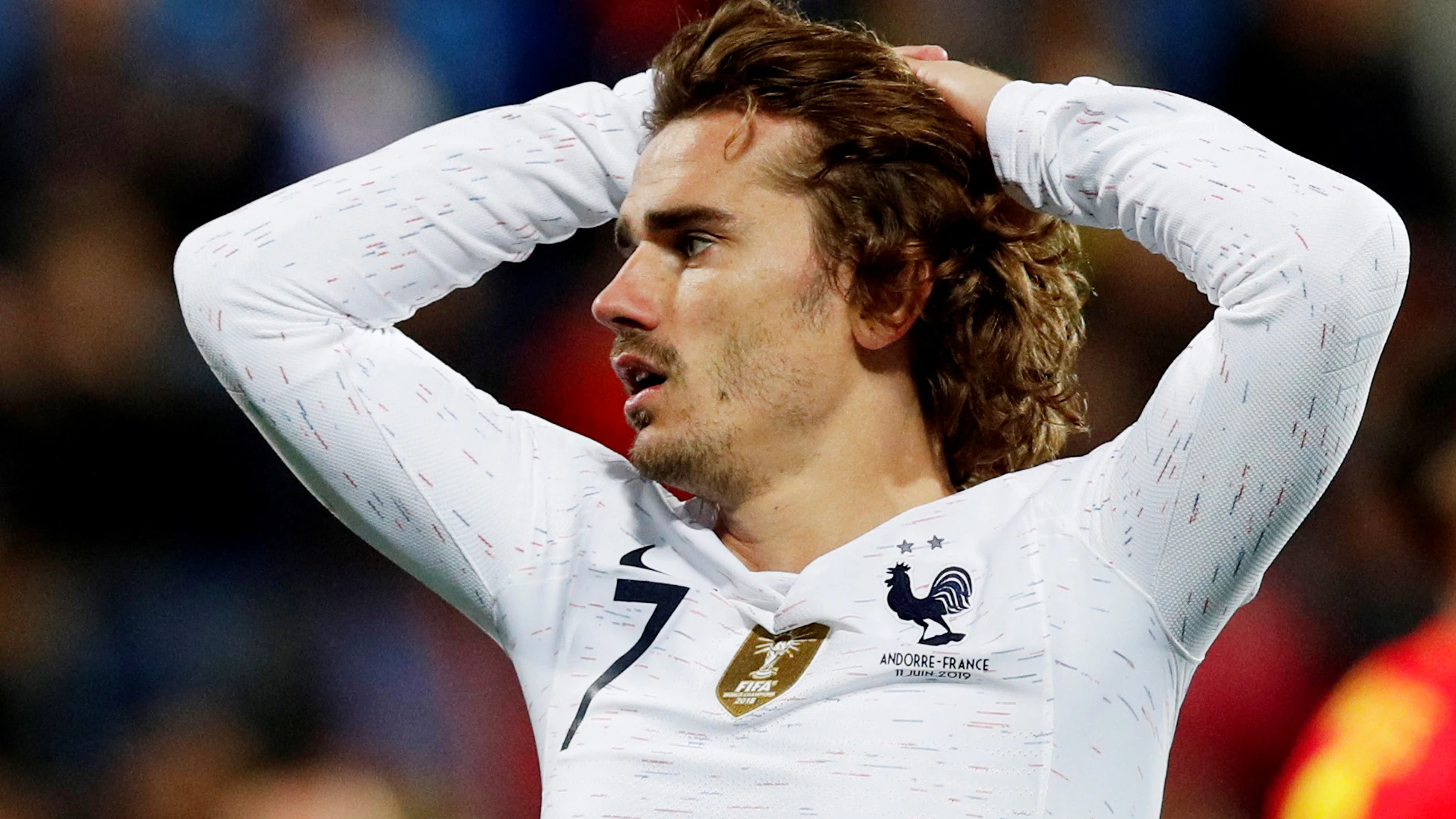 Griezmann, en el partido de Francia