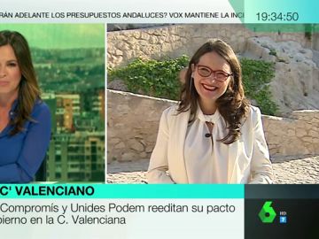 Mónica Oltra, tras el nuevo pacto del Botànic en Valencia: "Nuestro gobierno es exportable, es plural y es el mejor que ha tenido esta comunidad" Mónica Oltra, tras el nuevo pacto del Botànic en Valencia: "Nuestro gobierno es exportable, es plural y es el mejor que ha tenido esta comunidad"